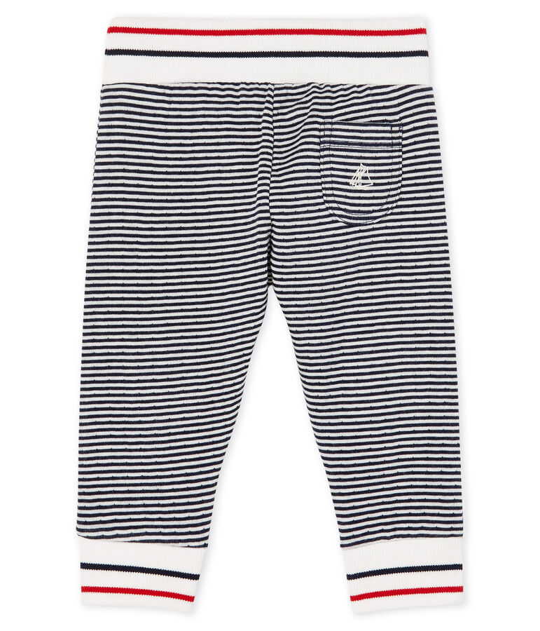 Pantalon b&eacute;b&eacute; en tubique bleu/multicouleur