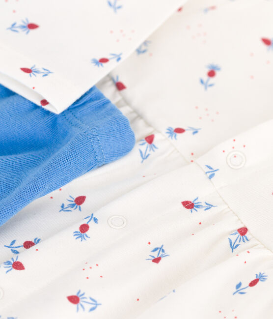 Robe bébé et legging en coton blanc MARSHMALLOW/blanc MULTICO
