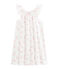 Chemise de nuit petite fille en coton fin blanc MARSHMALLOW/rose ROSE