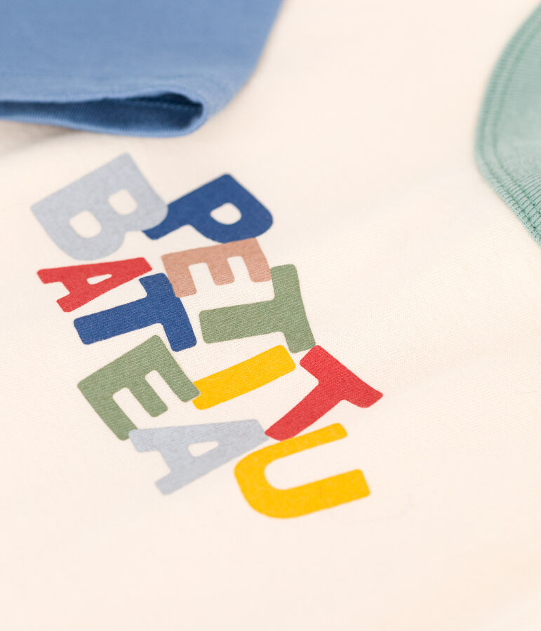 Tee-shirt manches longues en jersey fin b&eacute;b&eacute; bleu AVALANCHE/ BEACH