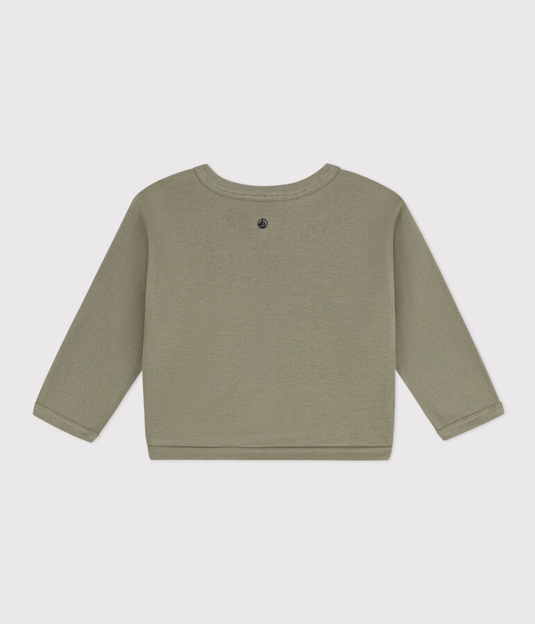 Cardigan b&eacute;b&eacute; en coton vert MARECAGE