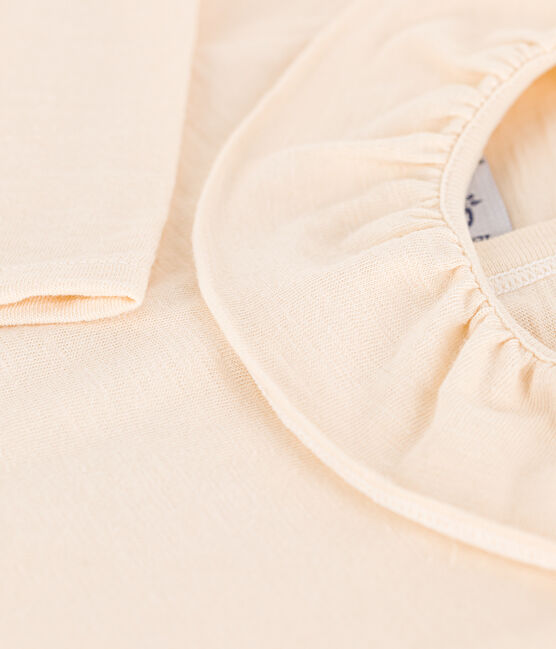 Blouse manches longues bébé en jersey flammé écru AVALANCHE