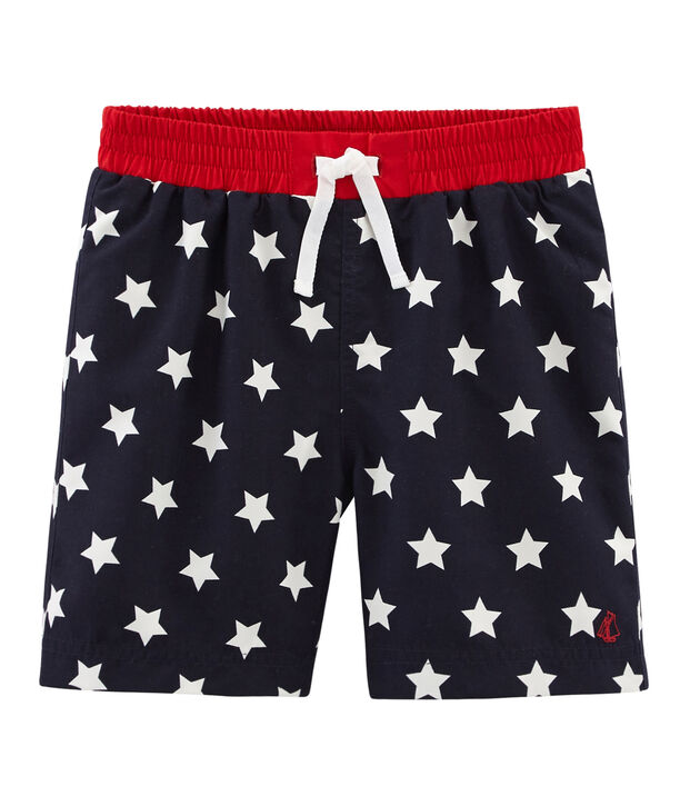 Short de plage enfant gar&ccedil;on bleu/blanc