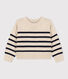 Pull rayé en laine et coton enfant fille / garçon