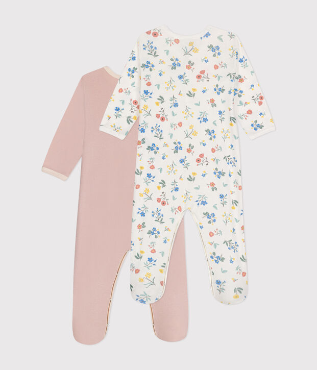 Lot de 2 pyjamas en coton b&eacute;b&eacute; multicouleur