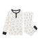 Pyjama petit garçon en velours blanc MARSHMALLOW/blanc MULTICO