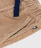 Pantalon droit enfant en velours uni beige ROCHE CLAIR