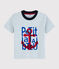 Tee-shirt manches courtes en coton enfant garçon gris POUSSIERE CHINE