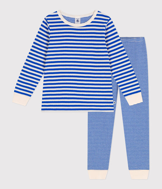 Pyjama enfant en tubique à rayures PERSE/ AVALANCHE
