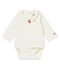 Body guimpe manches longues bébé garçon blanc MARSHMALLOW