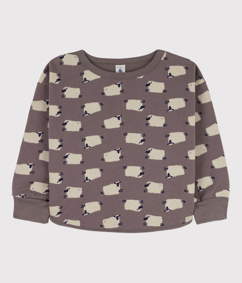 Sweatshirt imprim&eacute; en molleton enfant fille / gar&ccedil;on BONGRIS/ MULTICO