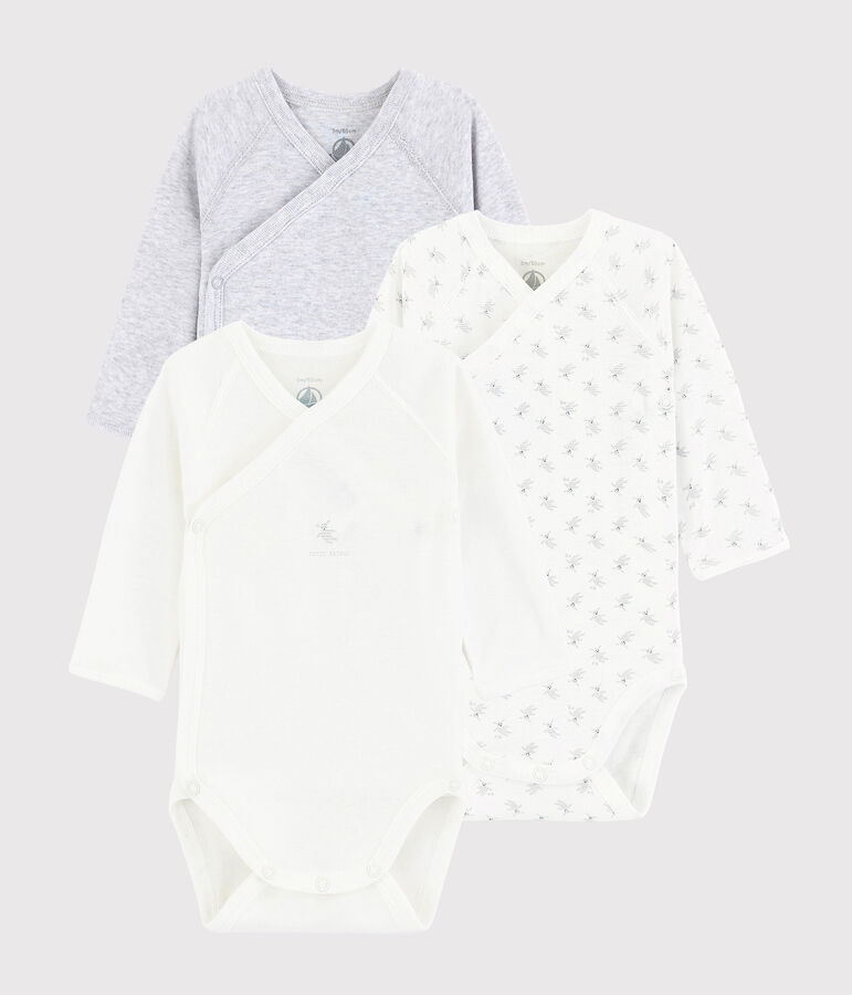 Trio de bodies naissance manches longues b&eacute;b&eacute; variante 1