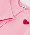 Cardigan enfant en coton uni rose