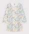 Chemise de nuit en coton motif fleurs enfant blanc MARSHMALLOW/blanc MULTICO