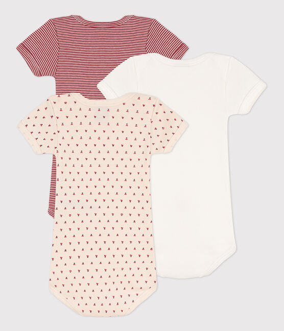 Lot de 3 bodies manches courtes bébé en coton variante 1