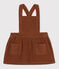 Robe sans manche bébé en velours grosses côtes marron CINA