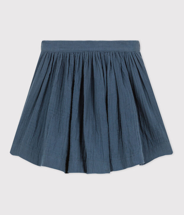 Jupe en gaze de coton enfant fille gris