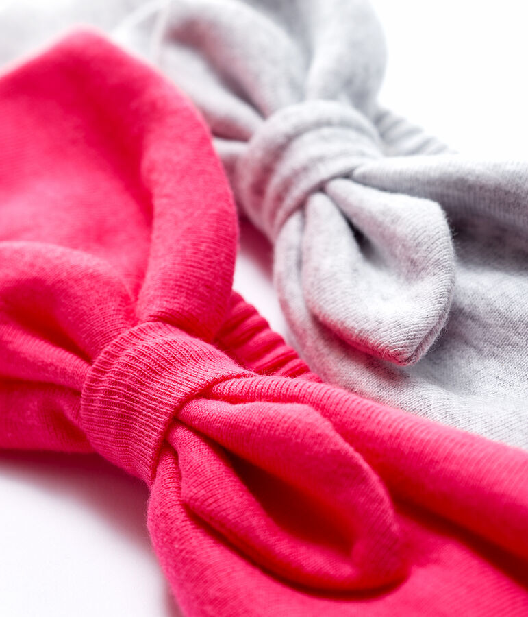 Lot de 2 bandeaux cheveux unis b&eacute;b&eacute; fille multicouleur