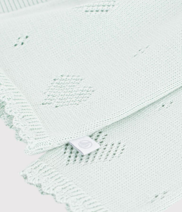 Cardigan b&eacute;b&eacute; en coton &agrave; motifs c&oelig;urs bleu