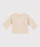 Cardigan bébé tricot point mousse en coton écru AVALANCHE