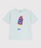 Tee-shirt enfant manches courtes en coton bleu SPRAY