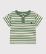 T-shirt bébé en coton à manches courtes rayé