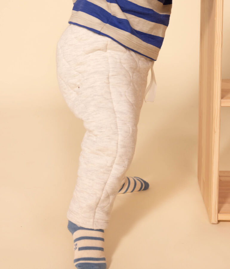 Pantalon en tubique matelass&eacute; b&eacute;b&eacute; beige