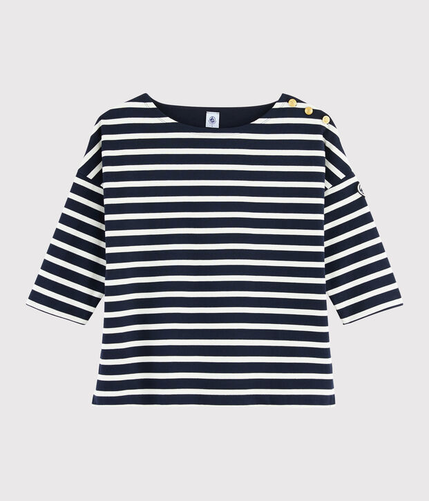 Marini&egrave;re volant&eacute;e Femme bleu/blanc