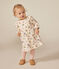 Robe manches longues en tubique bébé blanc AVALANCHE/ MULTICO