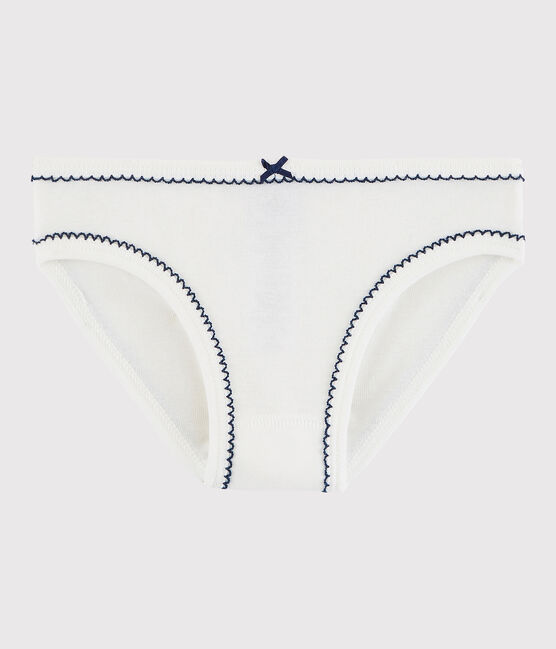 Culotte petite fille en coton blanc MARSHMALLOW