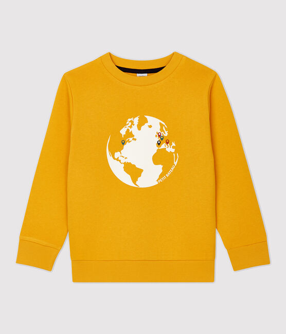 Sweatshirt en molleton enfant garçon jaune BOUDOR