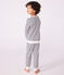 Pyjama enfant en coton éponge à rayures bleu MILK/ SOIR