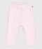 Pantalon de jogging b&eacute;b&eacute; en coton uni rose clair