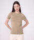 Tee-shirt femme en coton manches courtes uni