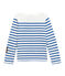 Marinière creative enfant garçon blanc MARSHMALLOW/bleu PERSE