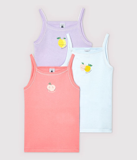 Lot de 3 chemises à bretelles fruits petite fille variante 1