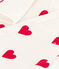 Combinaison longue en coton ouatinée bébé blanc MARSHMALLOW/rouge TERKUIT