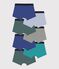 Lot de boxers enfant en coton uni multicouleur