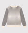 Pull en coton marinière Femme blanc AVALANCHE/bleu SMOKING