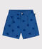 Short enfant en coton cœurs bleu ALASKA FONCE/ MEDIEVAL