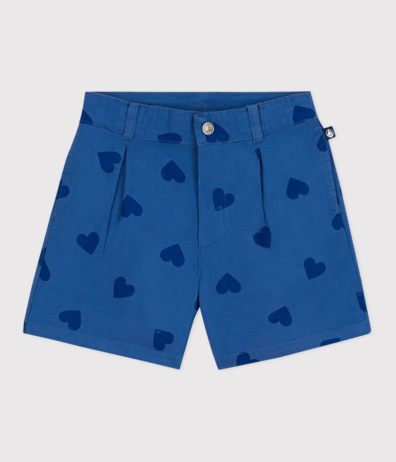 Short enfant en coton c&oelig;urs bleu ALASKA FONCE/ MEDIEVAL