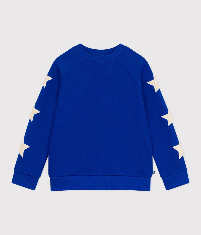 Sweatshirt enfant en coton uni bleu OLYMPIC
