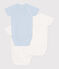 Lot de 3 bodies croisés manches courtes en coton imprimé bébé variante 1