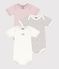 Lot de bodies manches courtes en coton imprim&eacute; &agrave; fleurs b&eacute;b&eacute; multicouleur