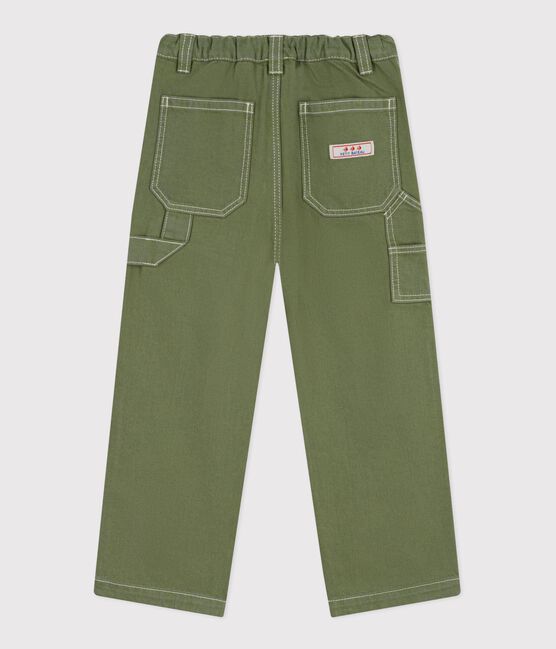 Pantalon carpenter enfant en coton vert OLIVINE