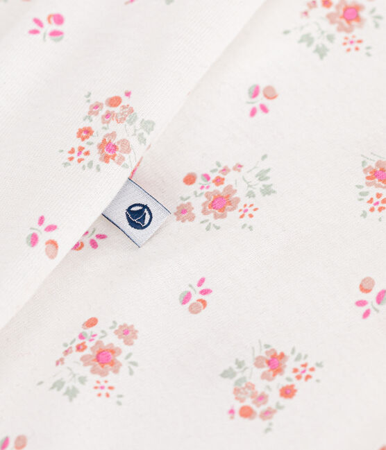 Pyjama imprimé fleurs en coton bébé blanc MARSHMALLOW/blanc MULTICO