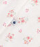 Pyjama imprimé fleurs en coton bébé blanc MARSHMALLOW/blanc MULTICO