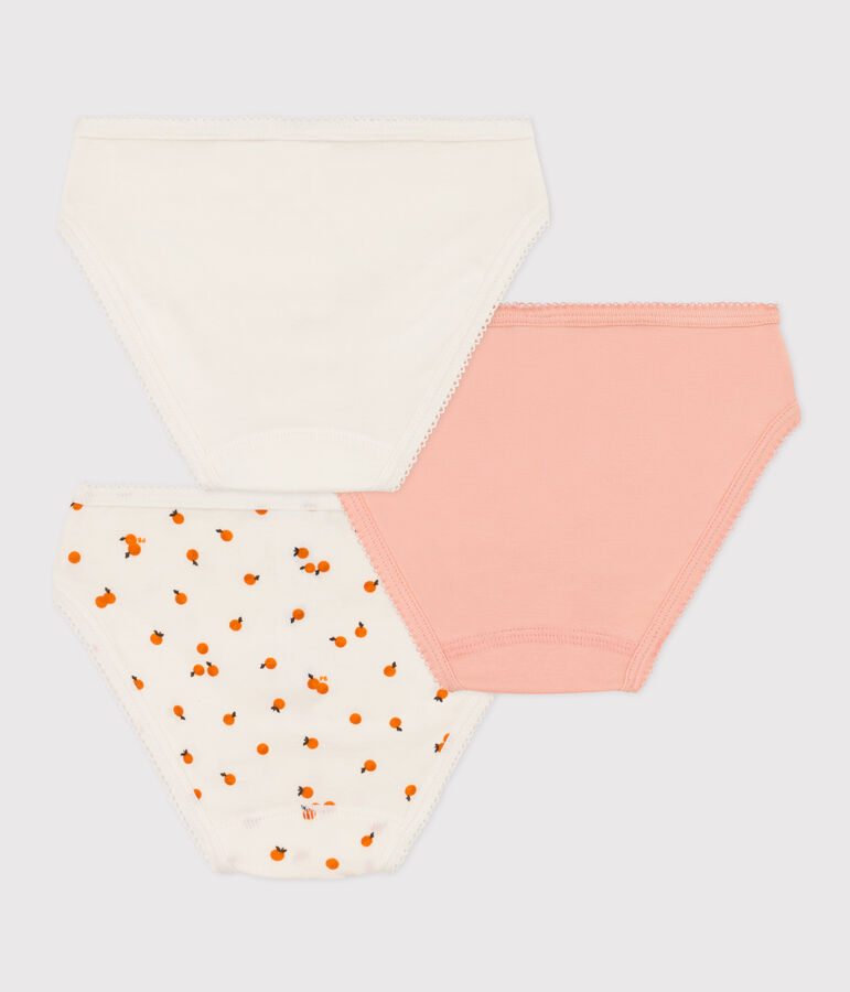 Lot de 3 culottes orangettes en coton petite fille variante 1