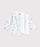 Cardigan b&eacute;b&eacute; fille en molleton imprim&eacute; blanc/multicouleur