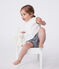 Blouse bébé en coton sans manches blanc MARSHMALLOW